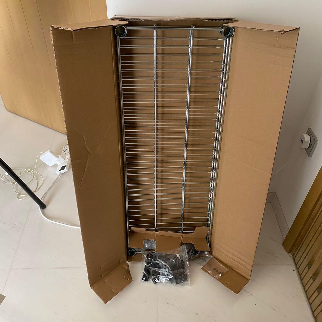 Ikea Adjustable Shelving Shelf Unit Storage Rack Metal, Furniture