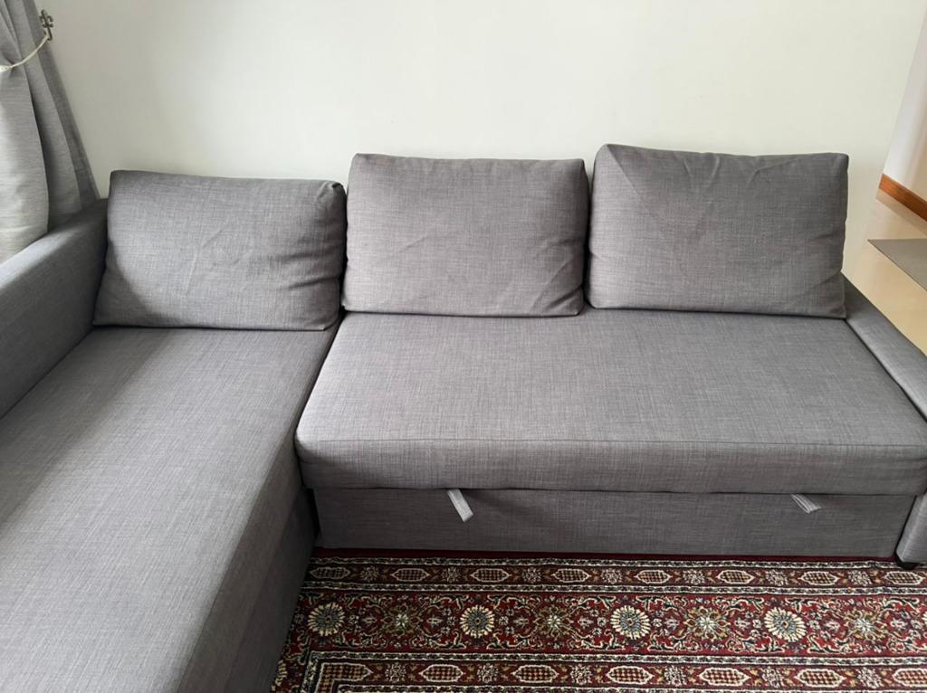 ikea friheten l shaped sofa bed with storage furniture home living furniture sofas on carousell