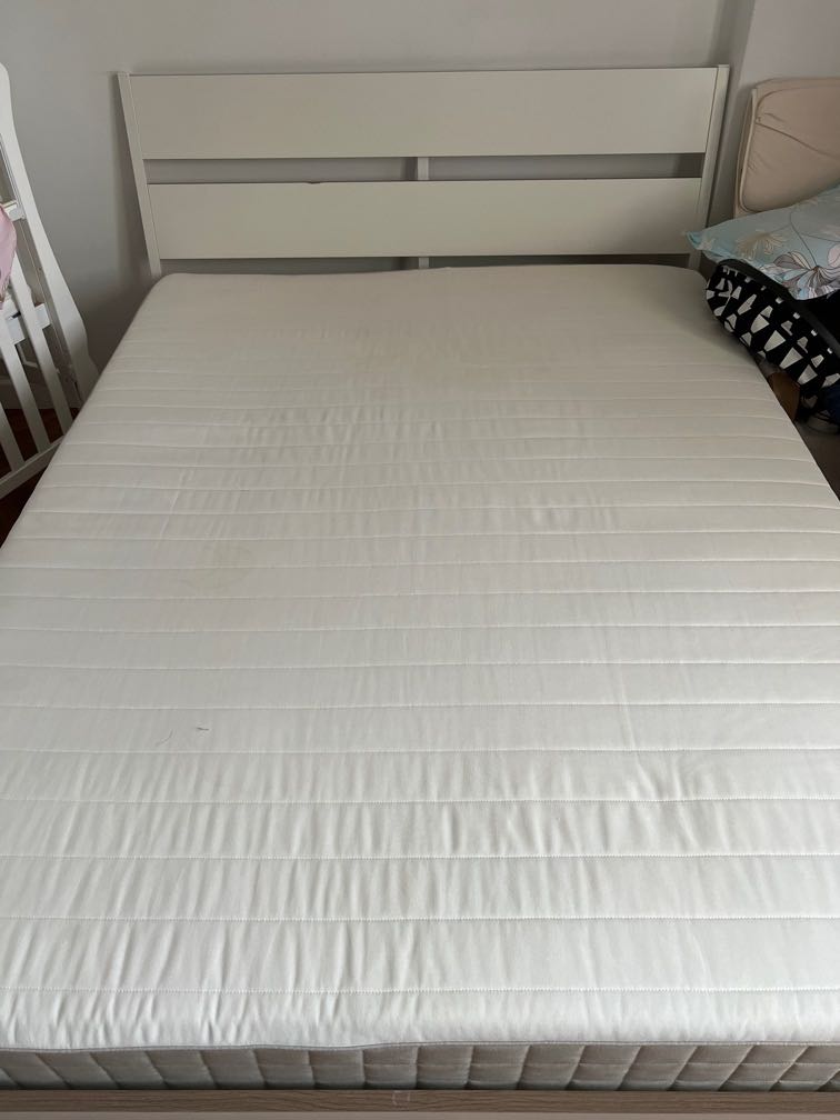 Ikea queen size bed whole set, Furniture & Home Living, Furniture, Bed