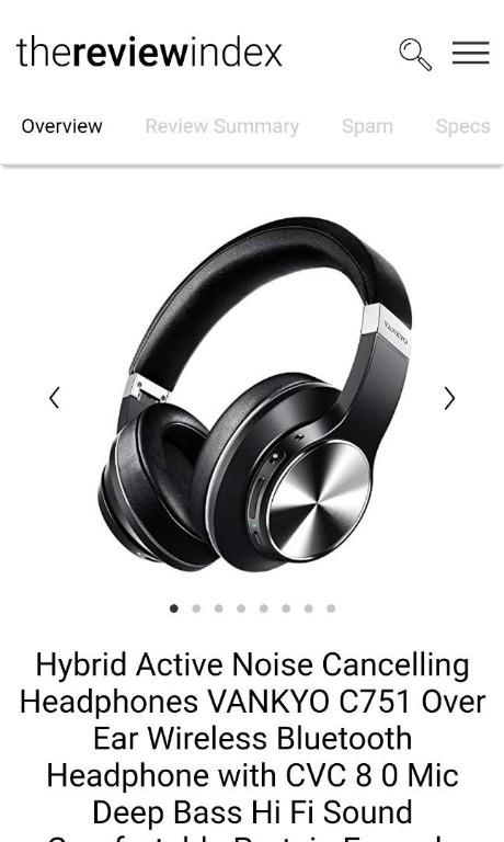iVANKYO C751 Hybrid Active Noise Cancelling Wireless Bluetooth Headphone Audio Headphones Headsets on Carousell