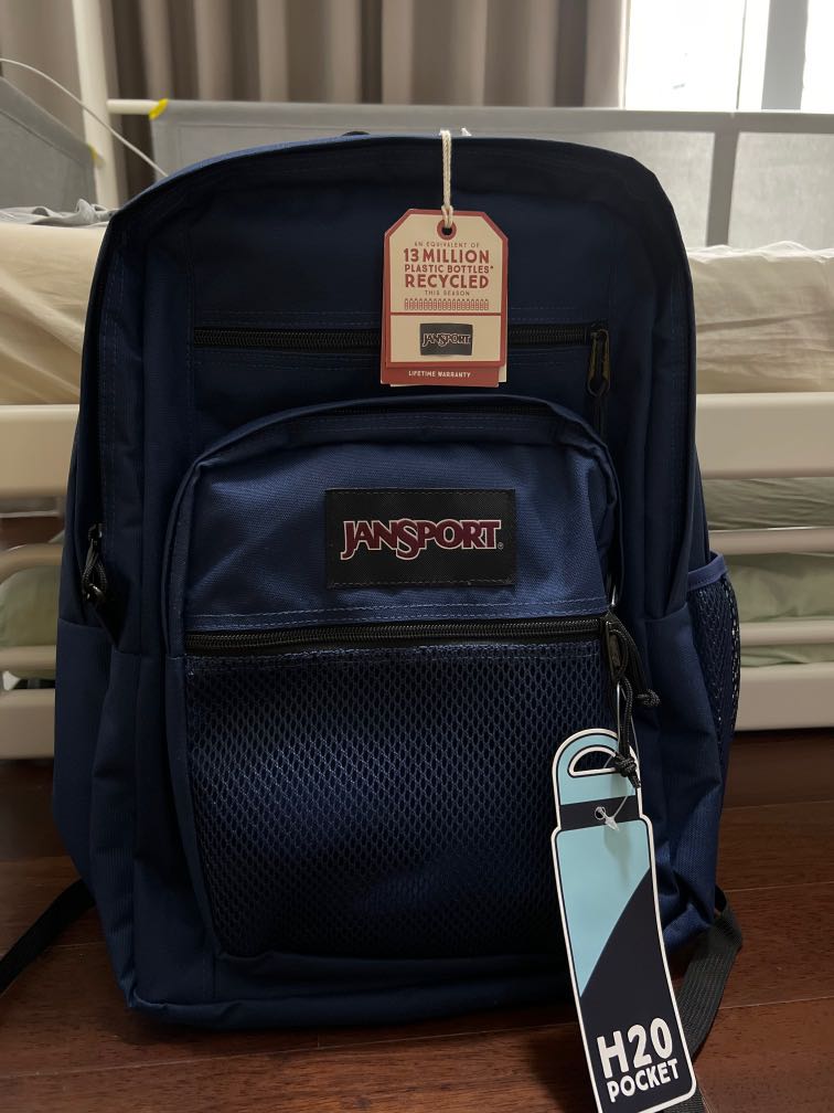 Jansport Big Campus Backpack Navy, Men's Fashion, Bags, Backpacks on