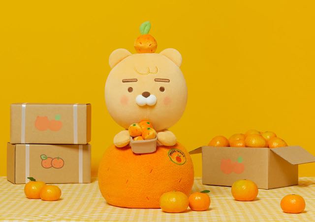 Kakao Friends Ryan Jeju Edition tangerine doll 濟州島特別版柑橘