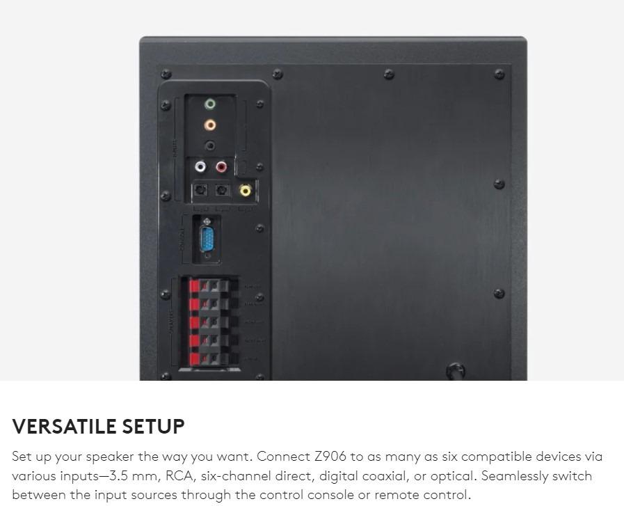Logitech z906 tv setup sales