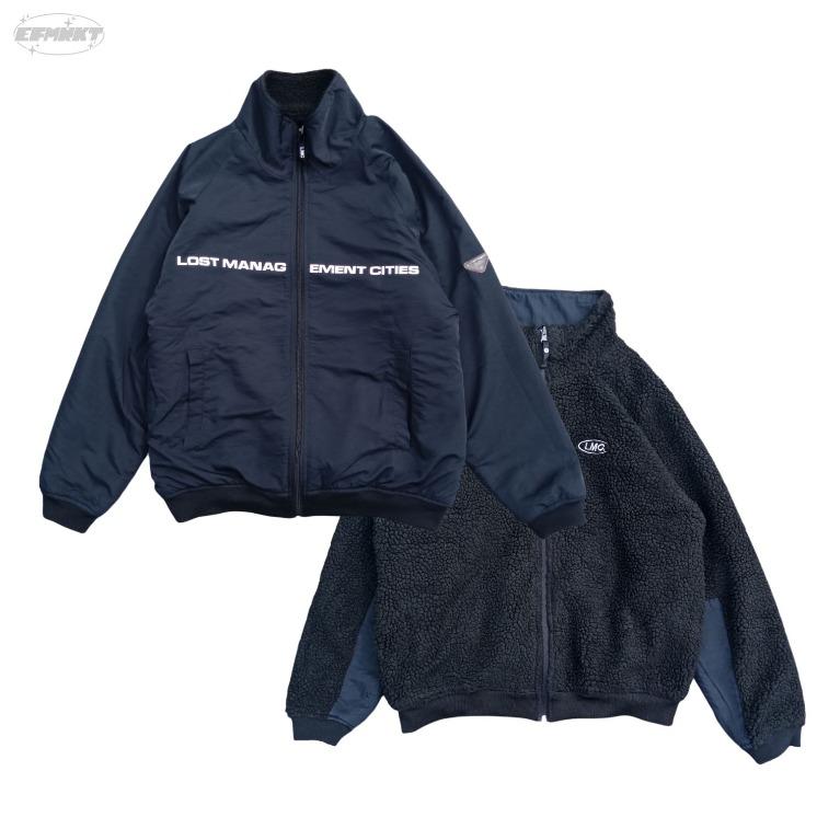 Lmc boa fleece reversible full zip jacket black outlet