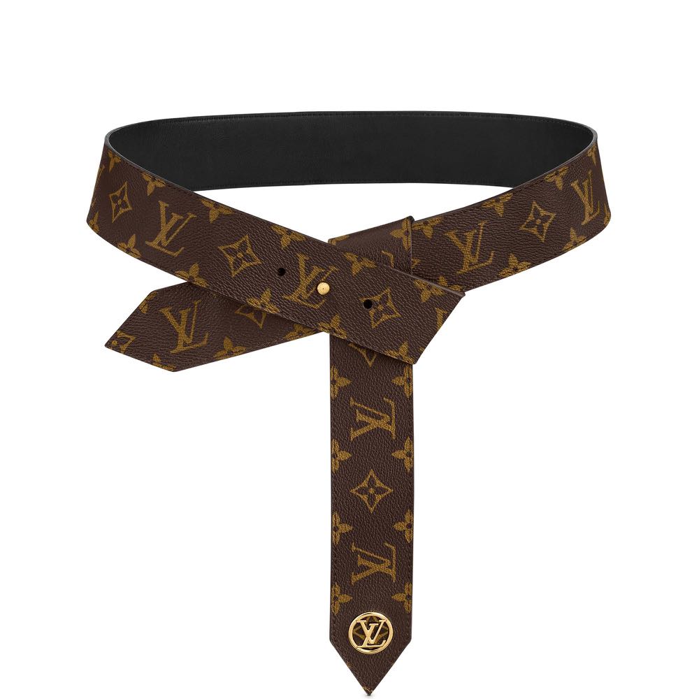 Louis Vuitton Tie the Knot Black Leather Eyelet Belt - 70 / 28