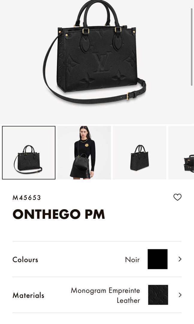 Louis Vuitton On-the-go PM Monogram Empreinte Leather Noir M45653
