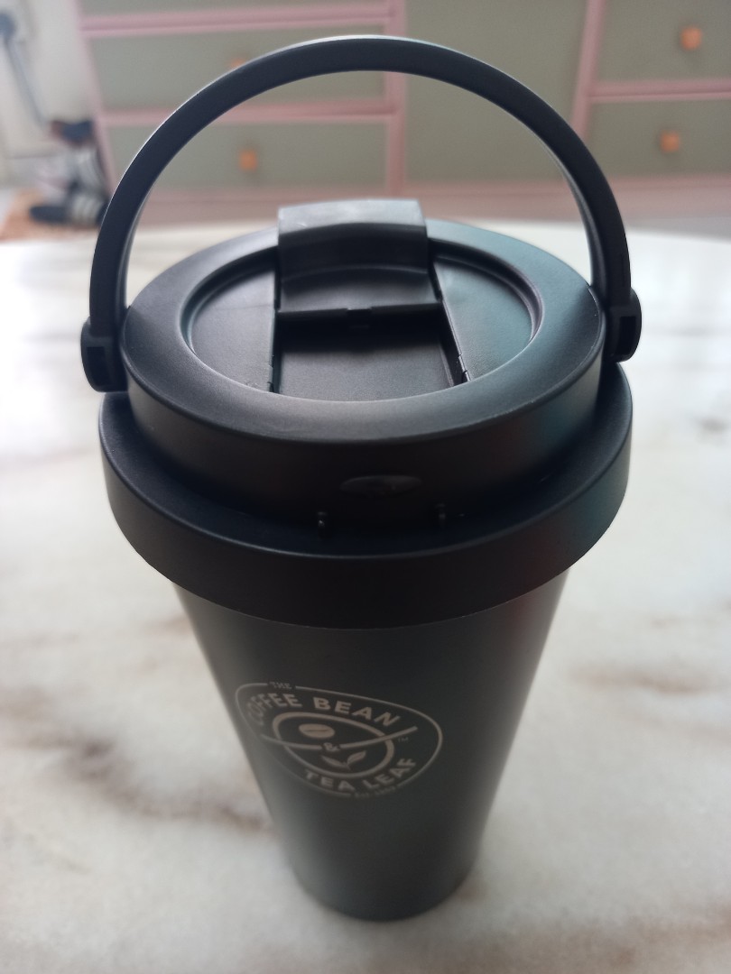 Matte Black Tumblr with Handle by The Coffee Bean and Tea Leaf