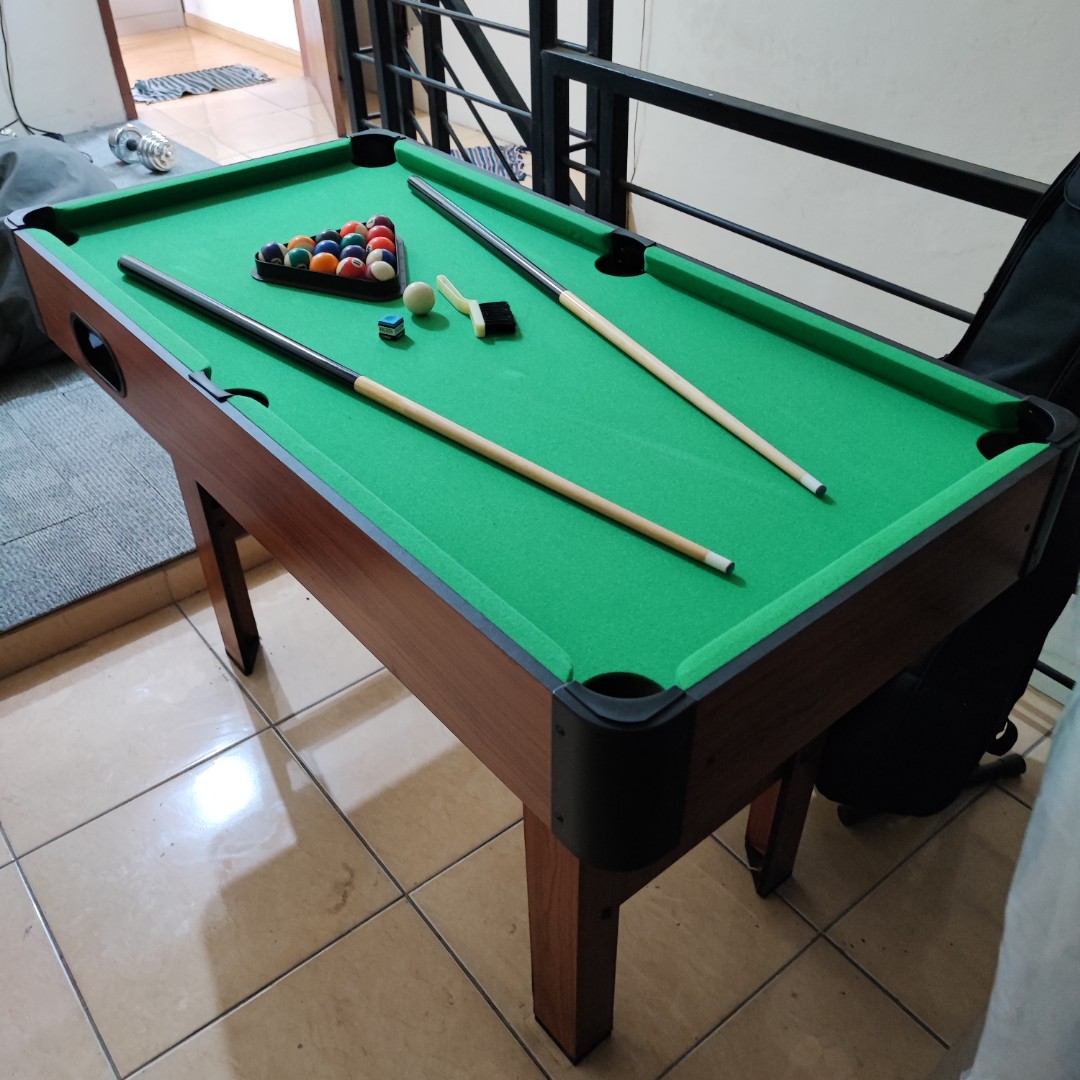 Mini Pool Table MDF 4ft Meja Billiard Bilyar Biliar Mini Like New