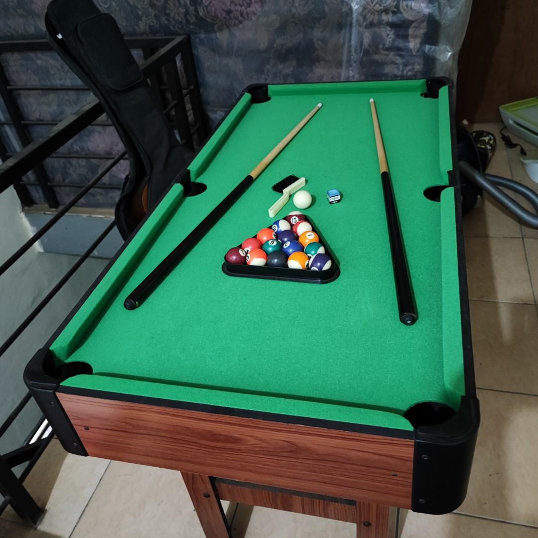 Mini Pool Table MDF 4ft Meja Billiard Bilyar Biliar Mini Like New