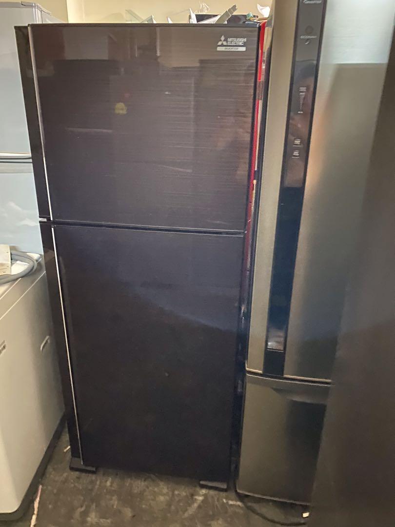 Sharp 581l top mount refrigerator glass outlet black sjxp580gbk