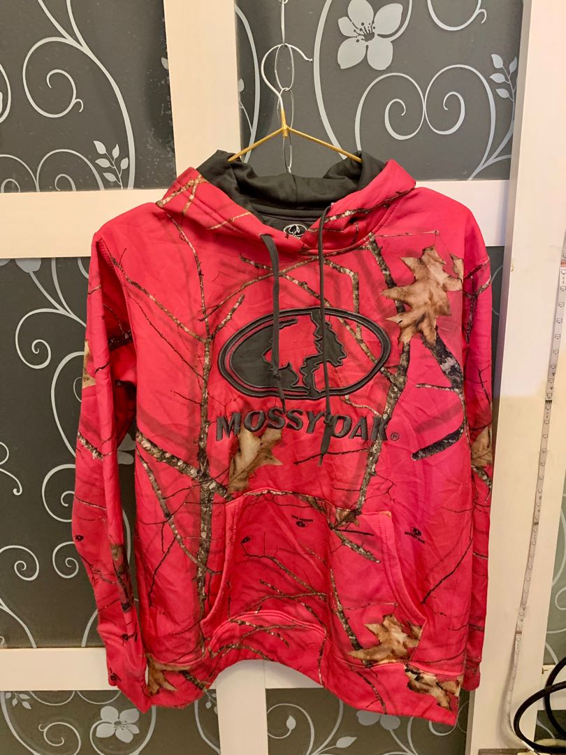 Pink mossy oak hoodie cheap