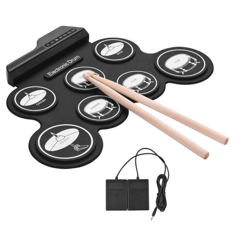 Muslady USB Electronic Drum Set USB Roll Up Drum Set Electronic