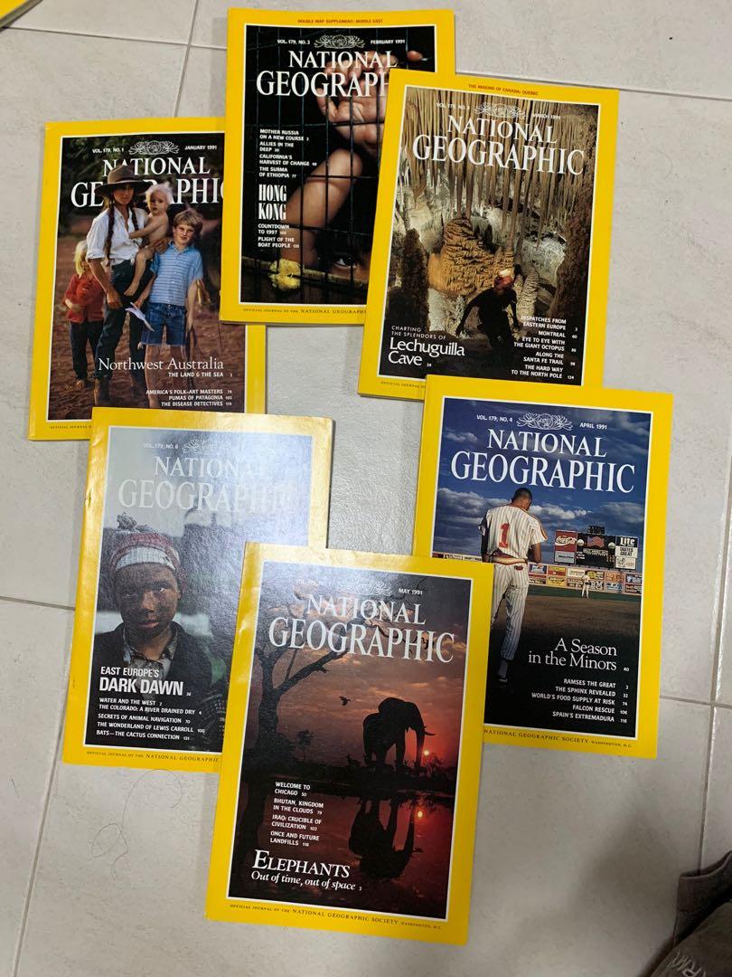 National geographic 1991 Jan to Jun, Hobbies & Toys, Books & Magazines