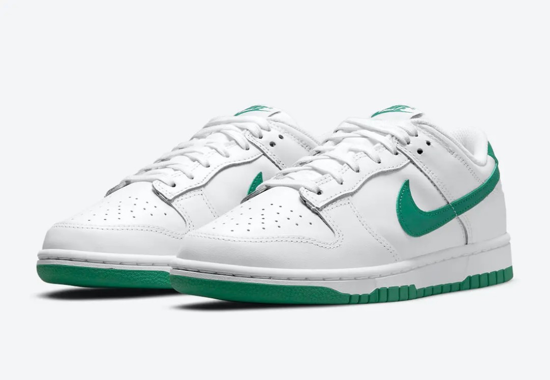 White and clearance green nikes