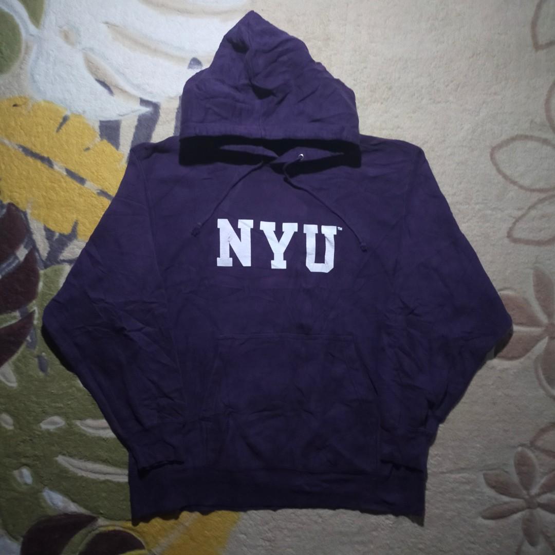Nyu store hoodie mens