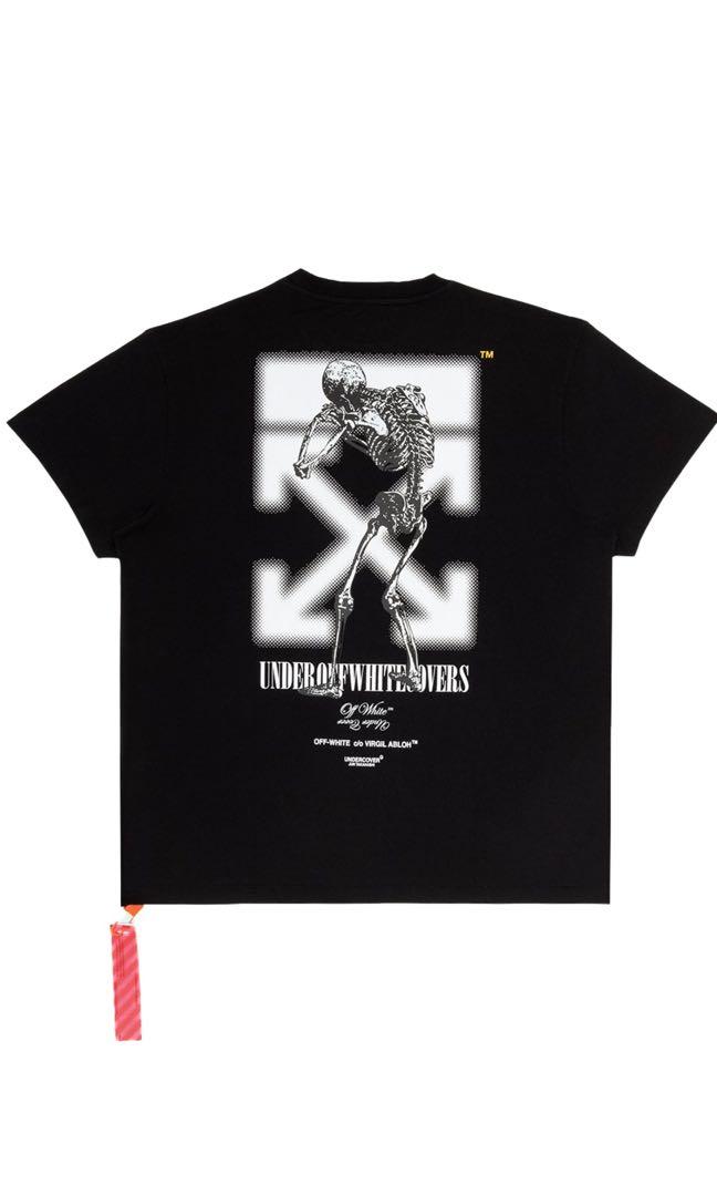 Off white x undercover black tee L, 男裝, 上身及套裝, T-shirt