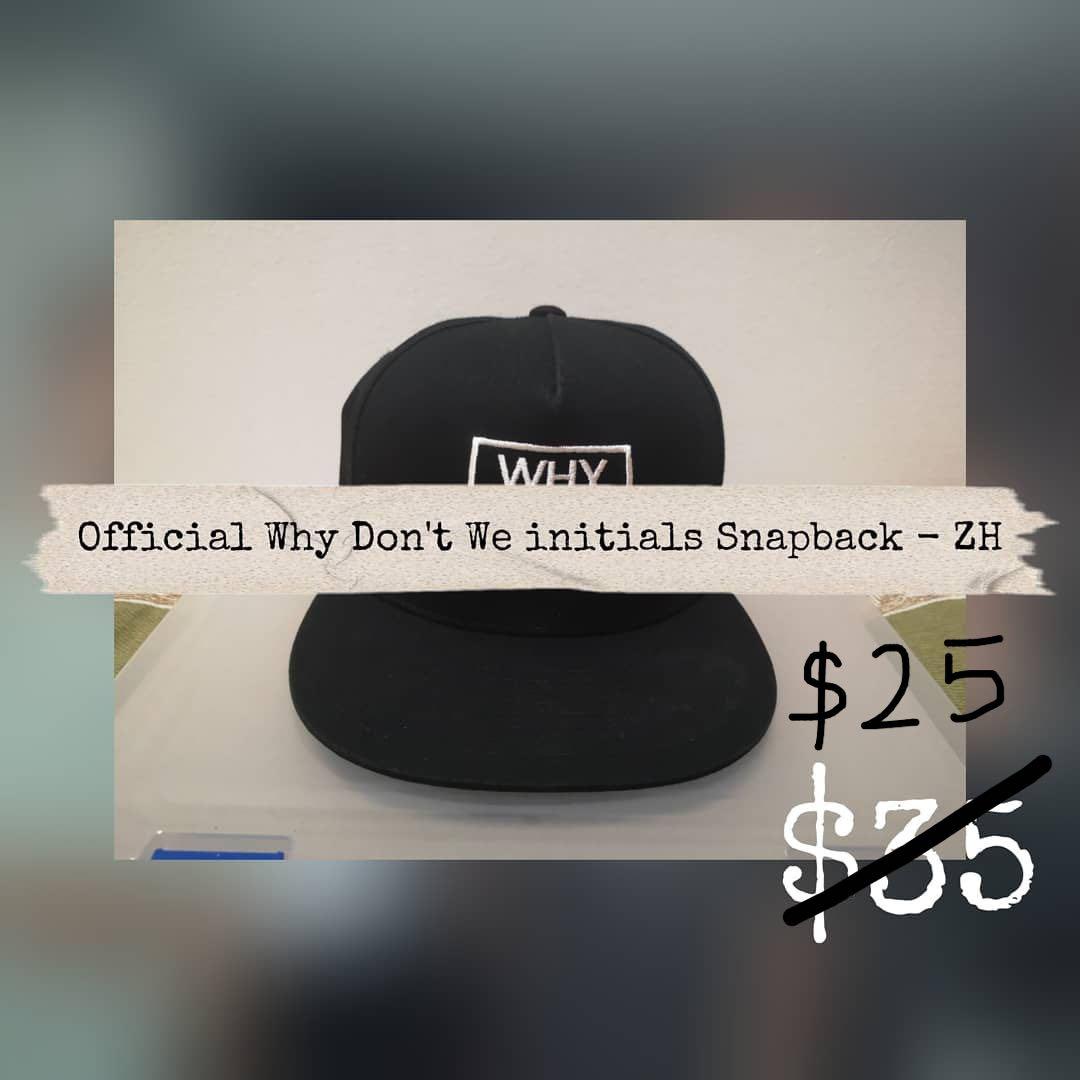 Why Don't We Initials Snapback-ZH, Fashion, Watches & Accessories, Beanies on Carousell