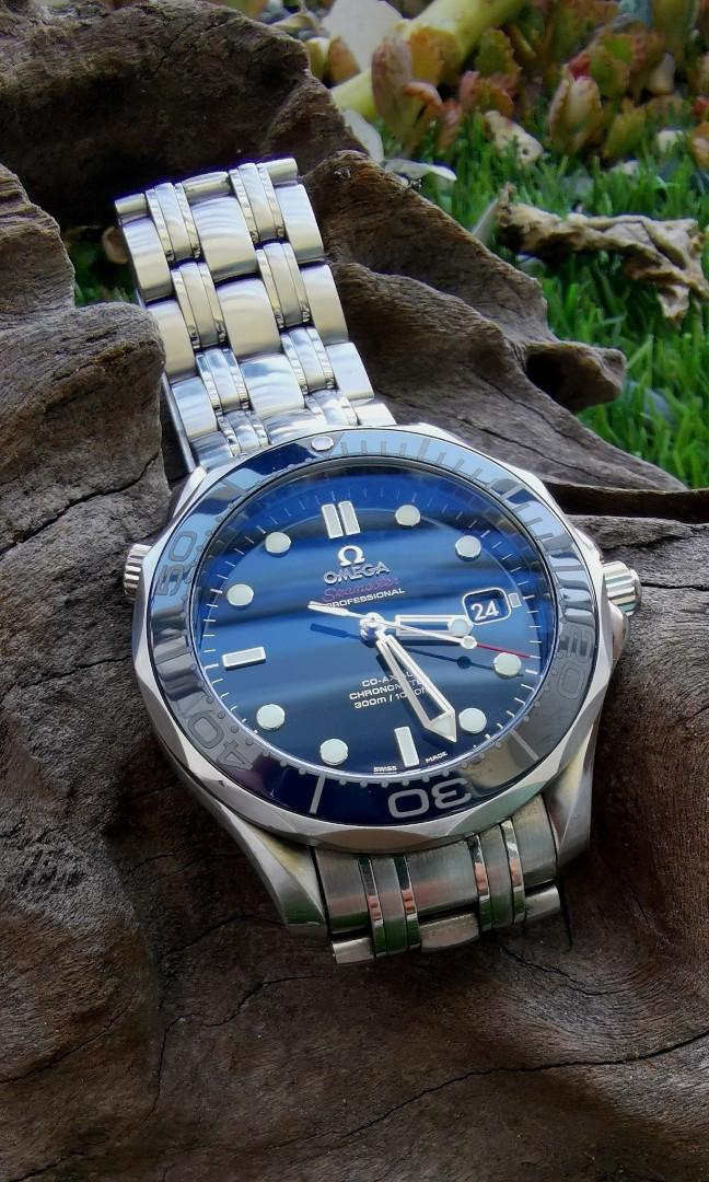 Omega Seamaster Diver Blue Dial with Ceramic bezel with Card