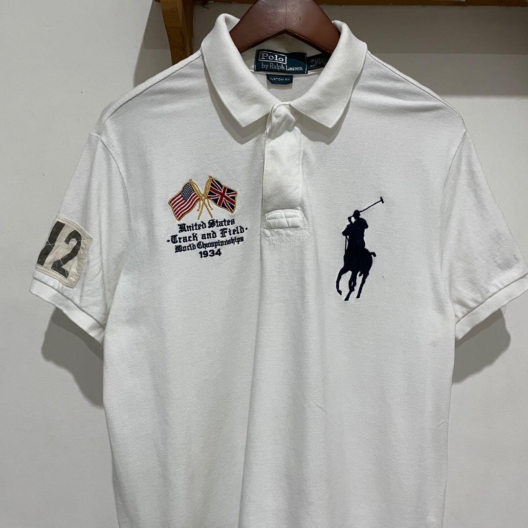 Polo Ralph Lauren 012 USA Polo Shirt in White, Men's Fashion, Tops & Sets,  Tshirts & Polo Shirts on Carousell