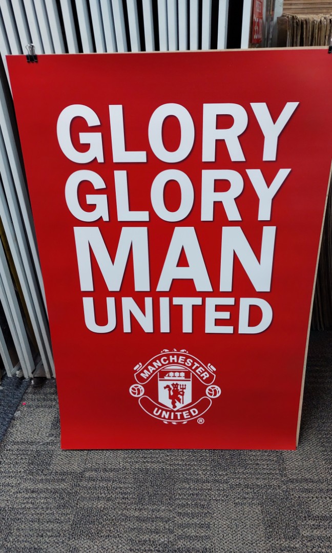 Poster Glory Glory Man United, Furniture & Home Living, Home Decor, Other  Home Decor On Carousell