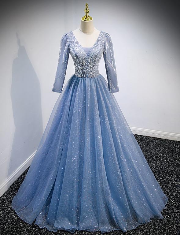 Glitter gown long top sleeve