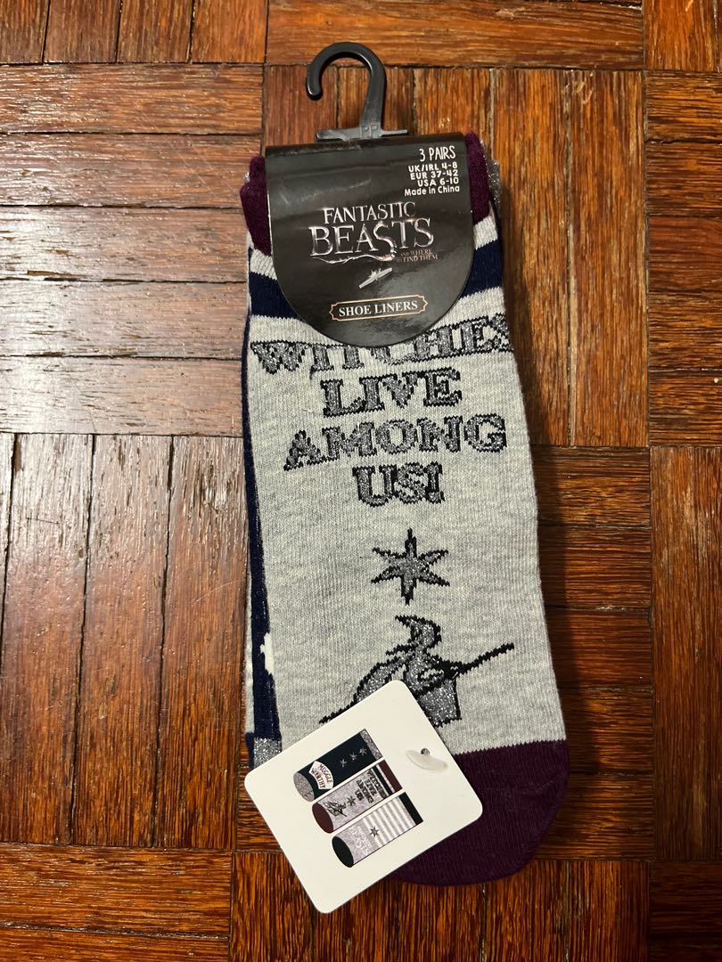 Primark Harry Potter shoe liners, Women's Fashion, Jewelry & Organisers