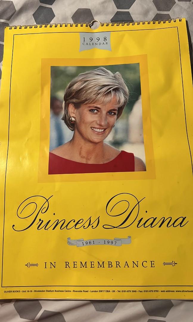 Princess Diana Calendar 1998, Hobbies & Toys, Memorabilia