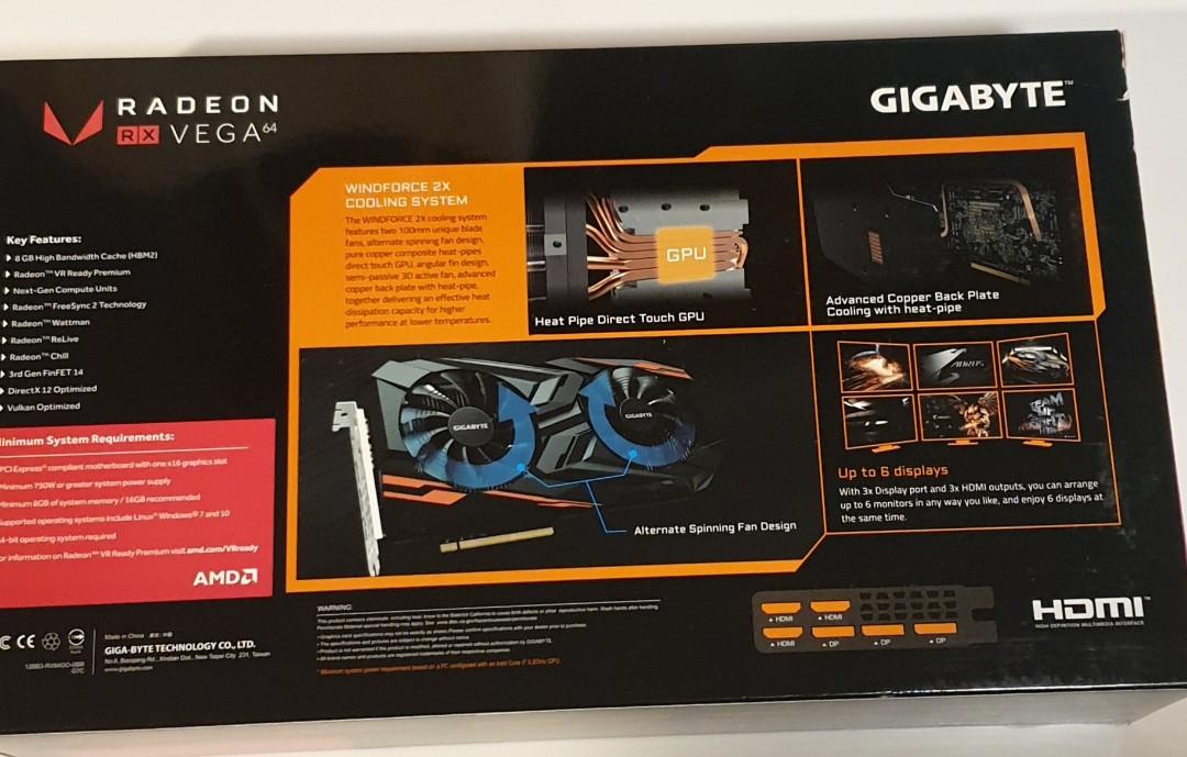Gigabyte rx vega 64 gaming oc 8g outlet
