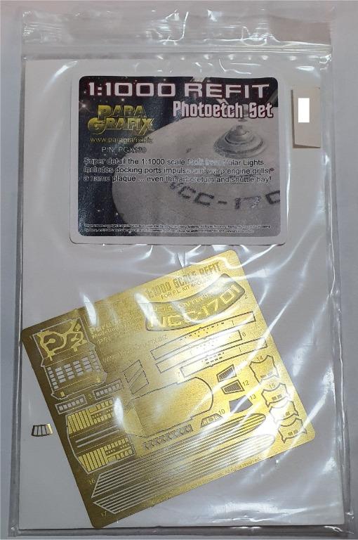Star Trek ParaGrafix Refit Enterprise (Category: Gundam & Model Kits) located in Caloocan City. Submitted by jun_cu (Listing ID 1133386826, Image 1). Description: This is a brand new ParaGrafix photo etch for the 1/1000 Refit Enterprise model kit. Shipping price not included..