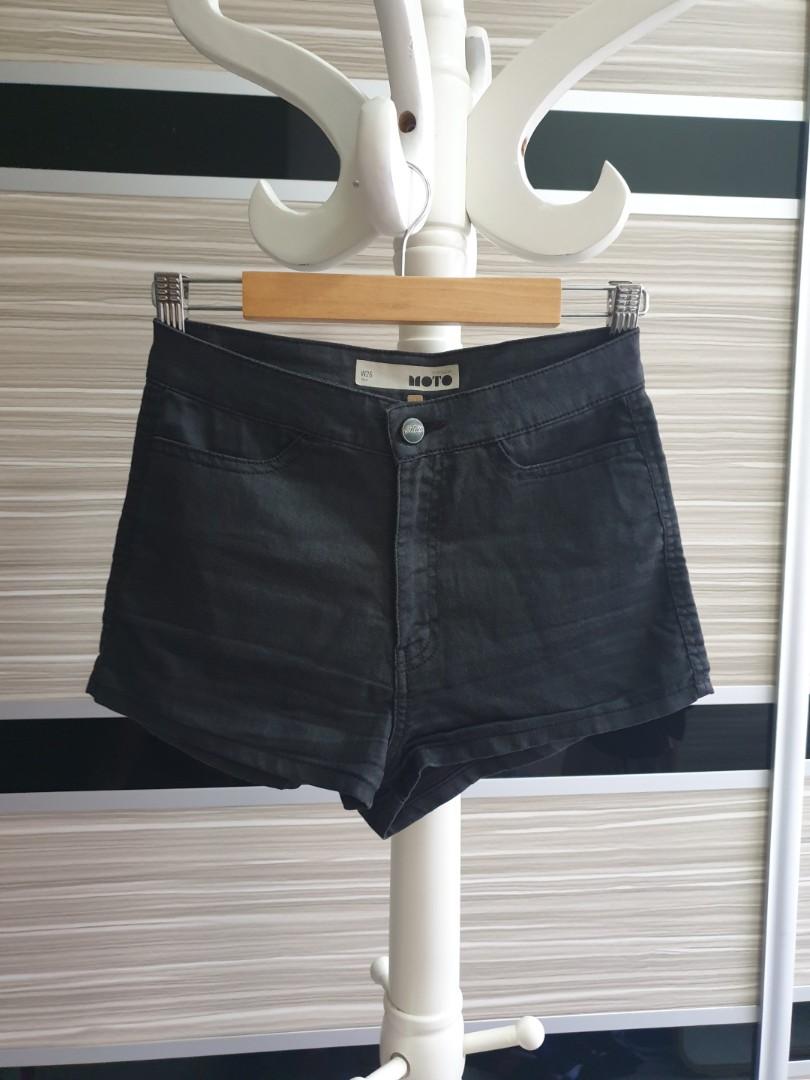 Topshop high waisted denim shorts top