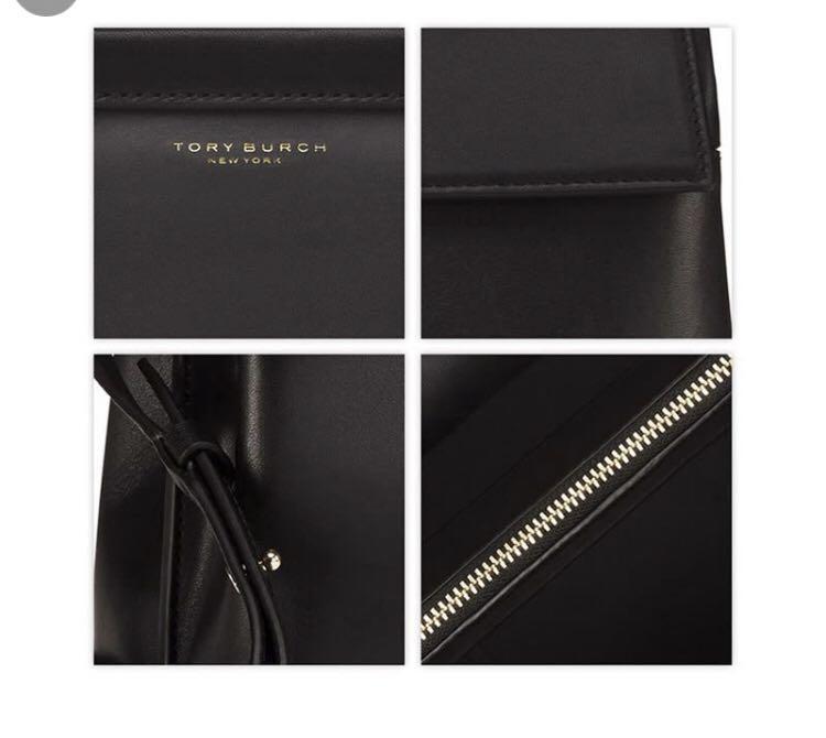 Tory Burch 35456黑色真皮、real leather black colour, 名牌, 手袋及銀包- Carousell