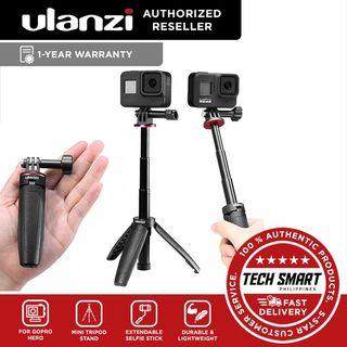 ULANZI MT-09 Extendable Selfie Stick for Gopro | 2 in 1 Mini Tripod Stand for Gopro Hero 10/9/8/7/6/5 | Portable Handle Vlog Tripod for All Action Cameras