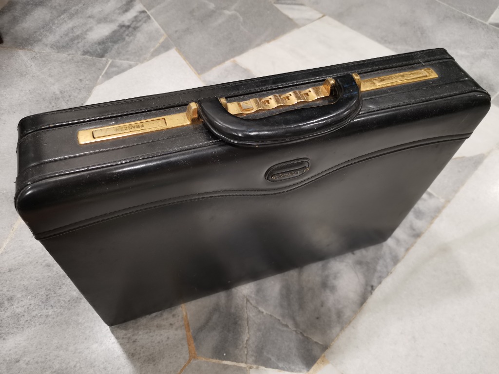 Vintage Franzen Professional Genuine Leather Hard Briefcase