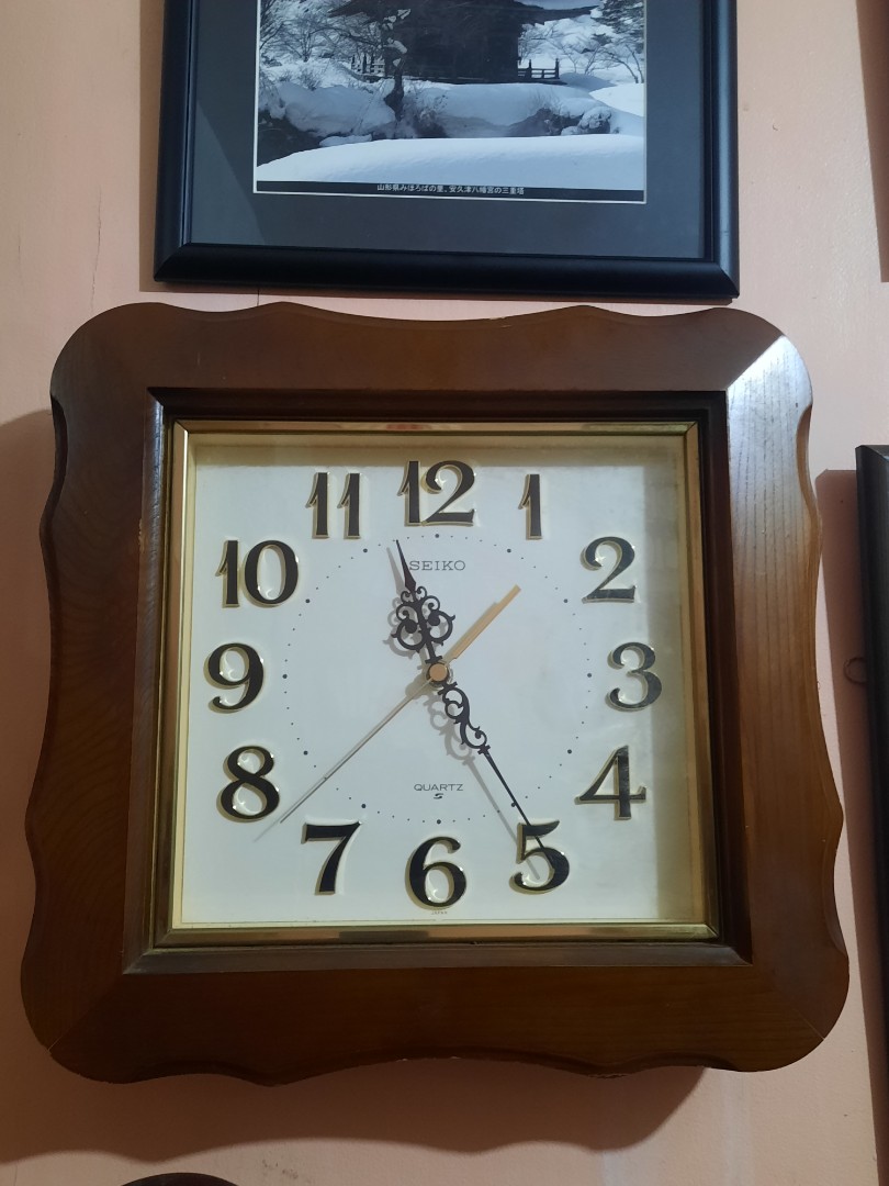 Vintage Seiko wall clock, Furniture & Home Living, Home Decor, Clocks on  Carousell