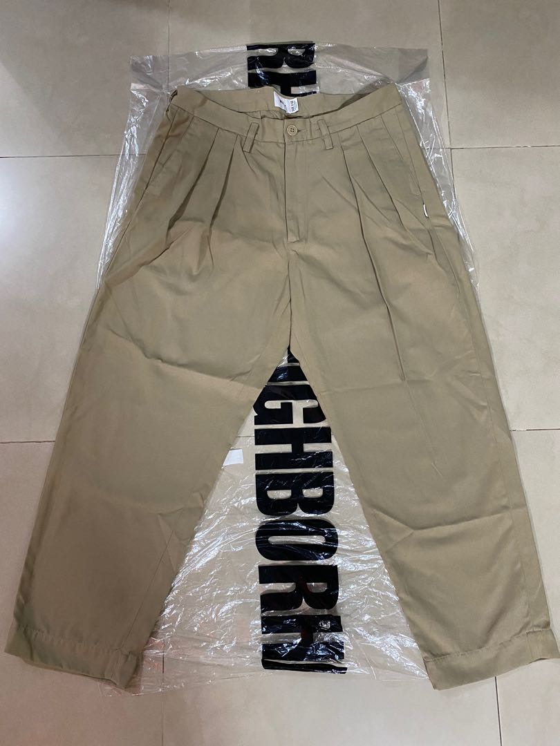 WTAPS Tuck / Trousers / Rapo. Twill BEIGE L, 男裝, 褲＆半截裙, 長  