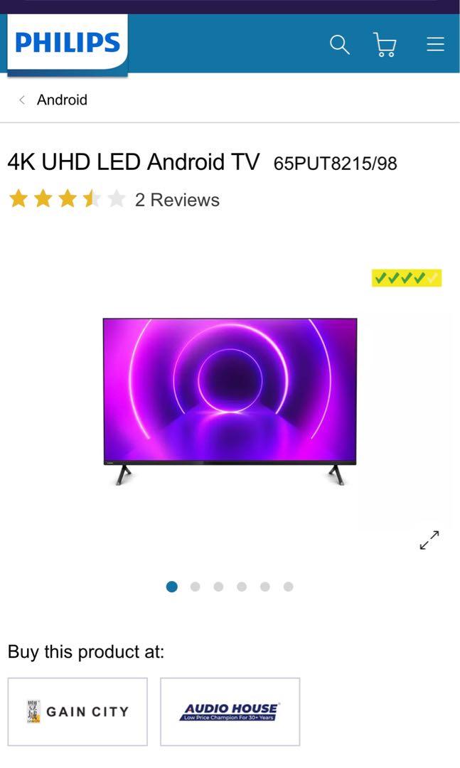 65 Inch 4k Qhd Android Tv Philips Brand New In Box Tv Home Appliances Tv Entertainment Tv On Carousell