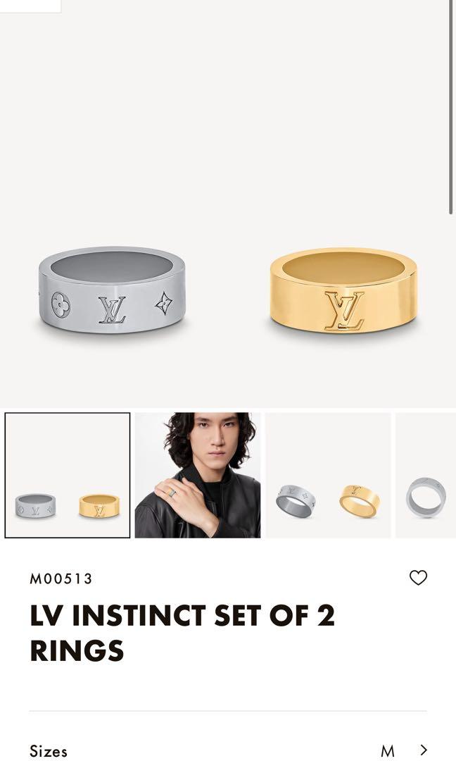 Louis Vuitton M00513 Instinct Set of 2 Rings Size Medium