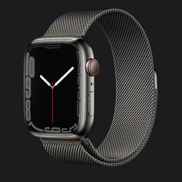 Apple Watch Series 7 45mm Graphite Stainless Steel with Milanese Loop