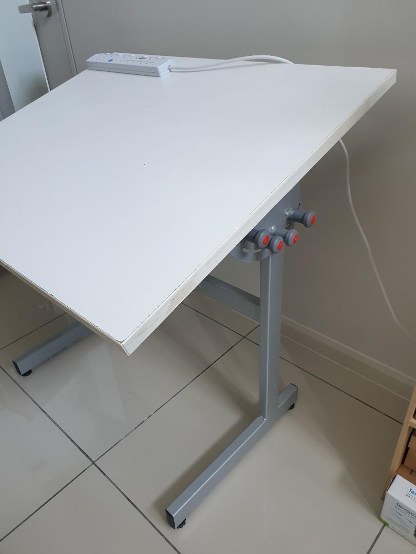 Adjustable Architect drafting table (free ikea table light), Furniture