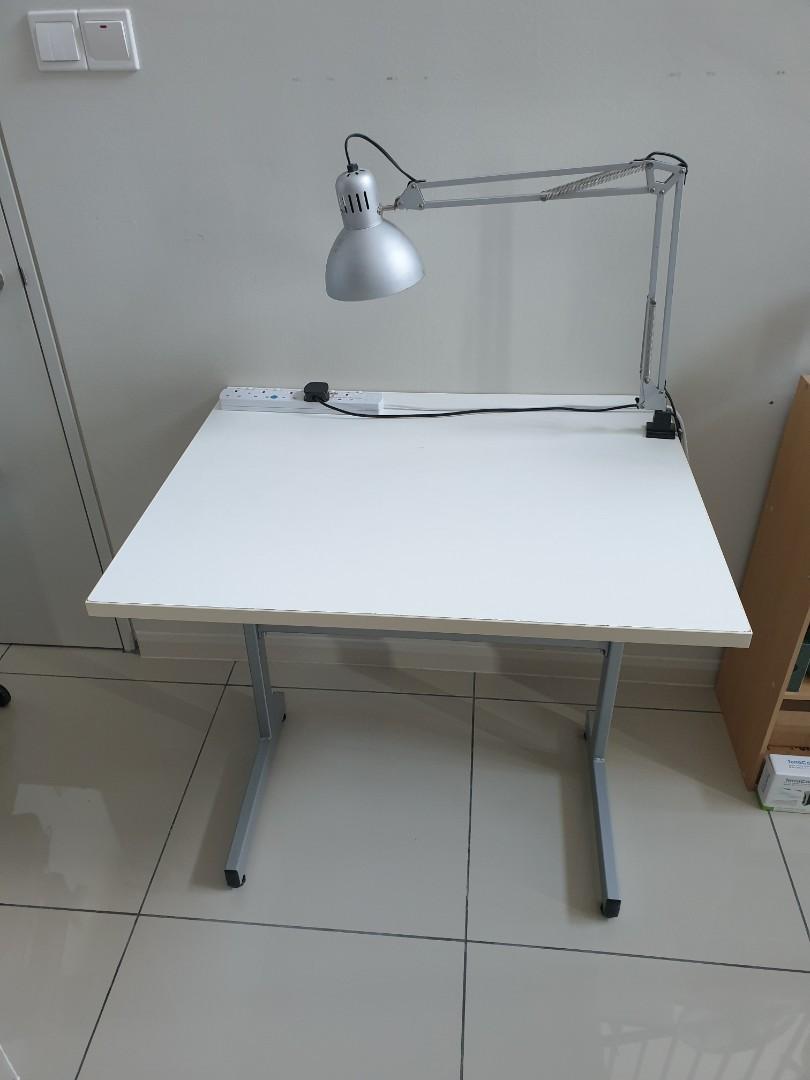 Adjustable Architect drafting table (free ikea table light), Furniture