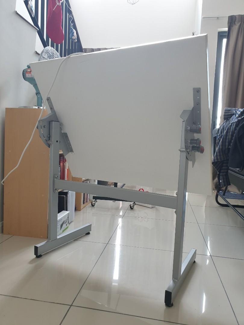 Adjustable Architect drafting table (free ikea table light), Furniture