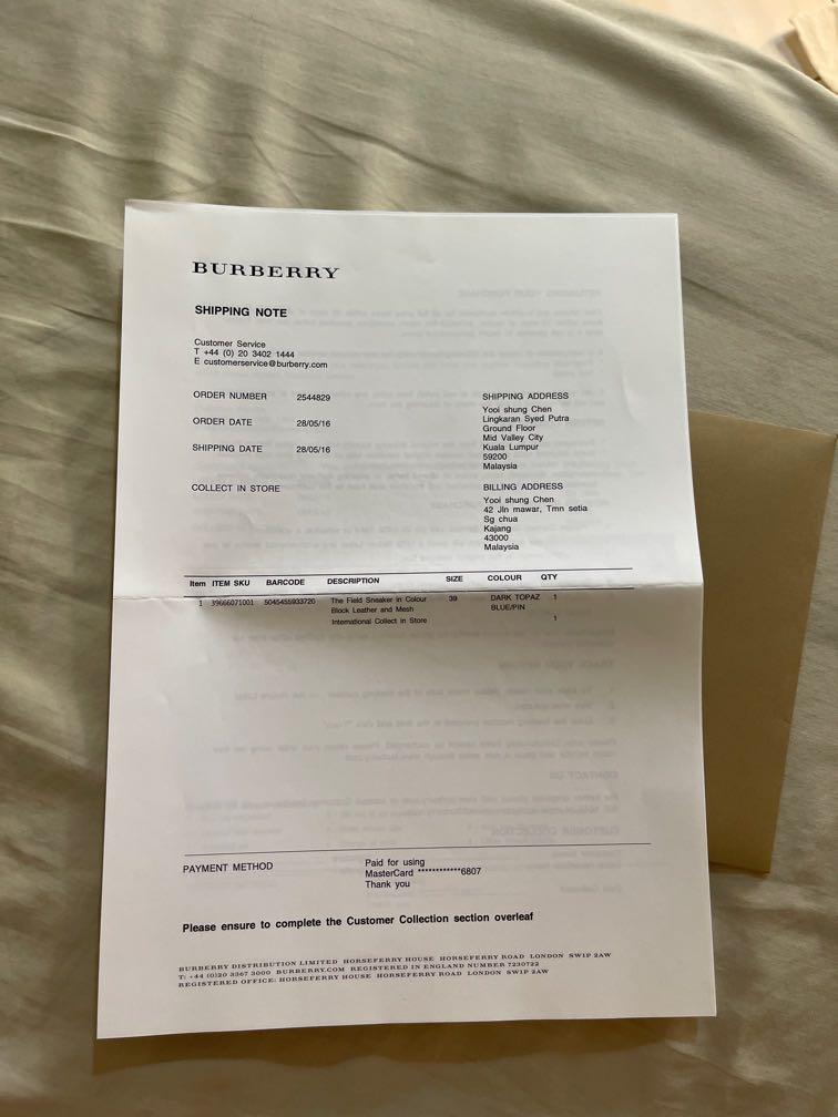 Burberry outlet uk number