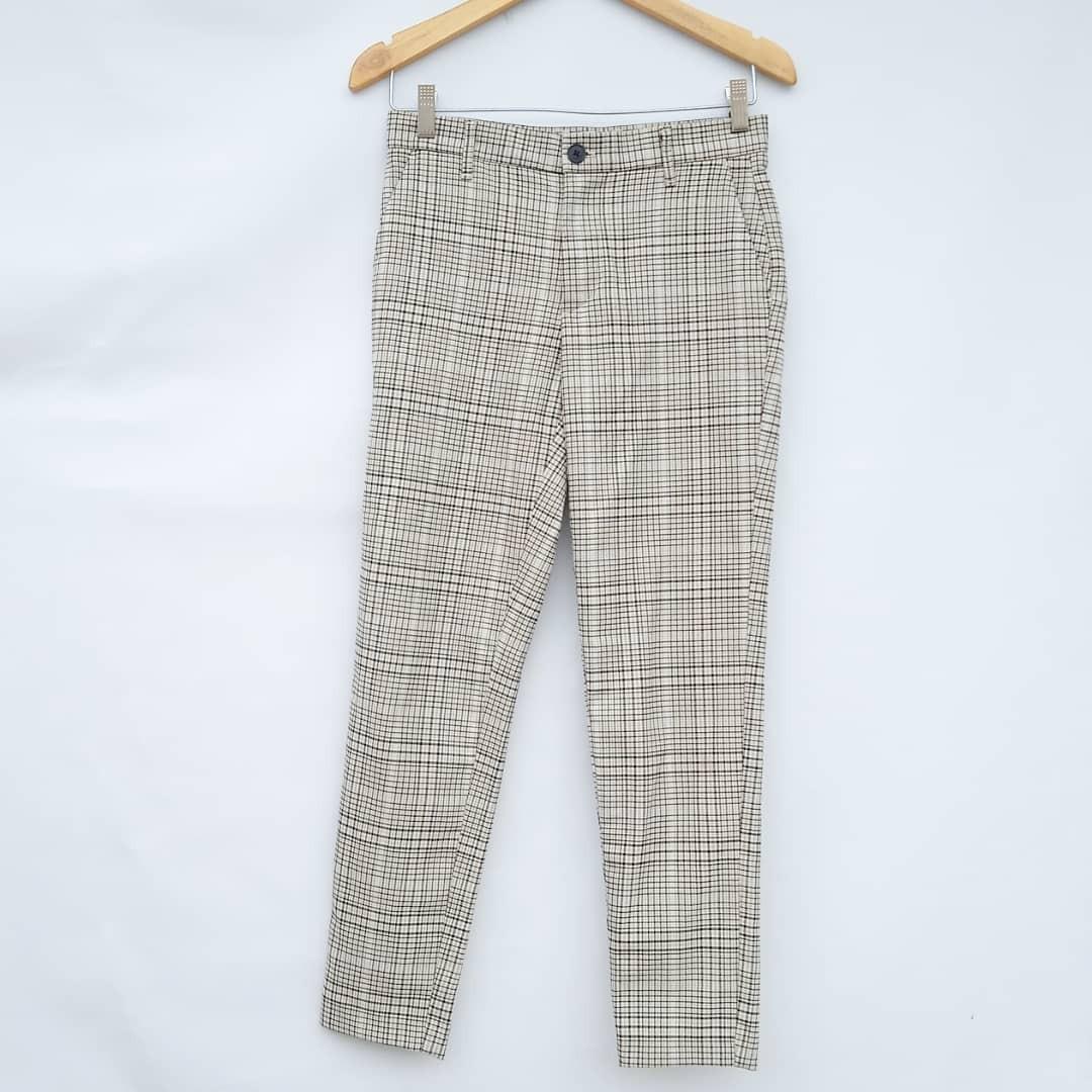 Bershka checked skinny cropped fit not 
