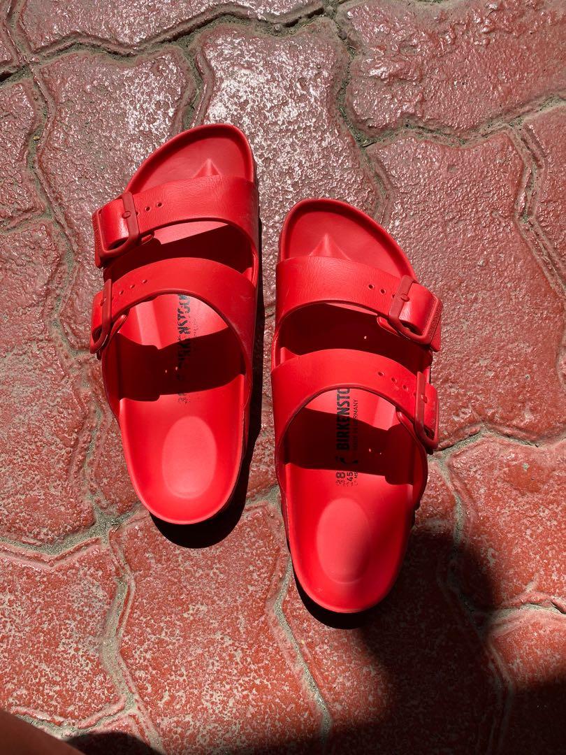 Bright best sale red birkenstocks