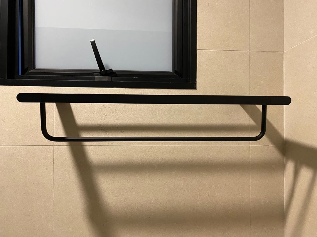 Black toilet fittings x 2 sets of 4 items, Furniture & Home Living