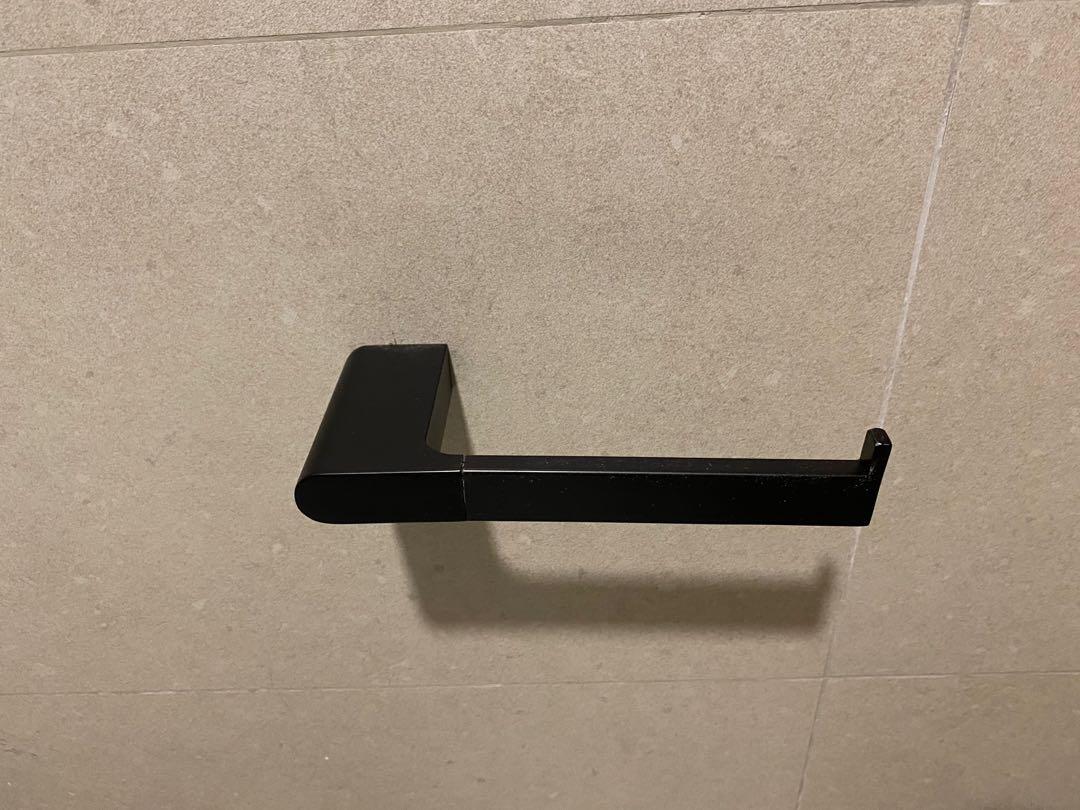 Black toilet fittings x 2 sets of 4 items, Furniture & Home Living