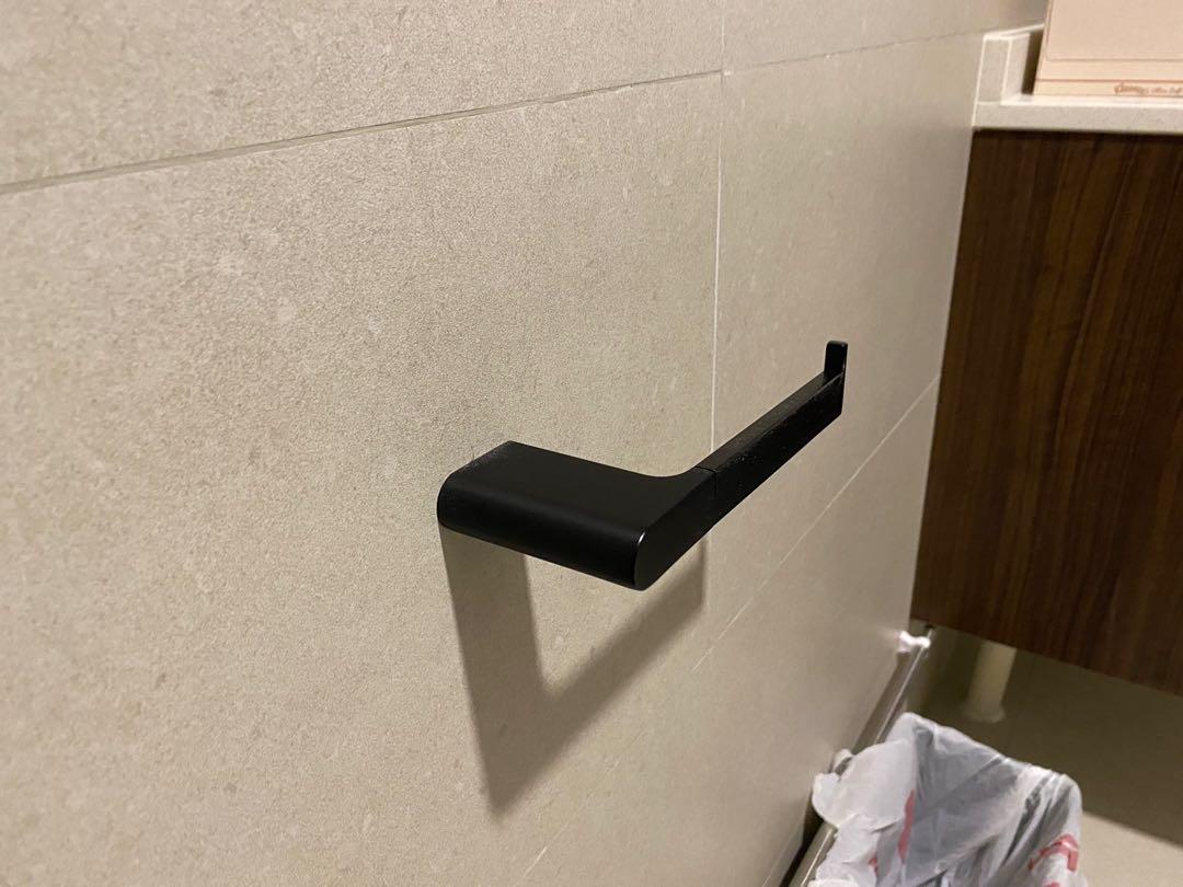 Black toilet fittings x 2 sets of 4 items, Furniture & Home Living