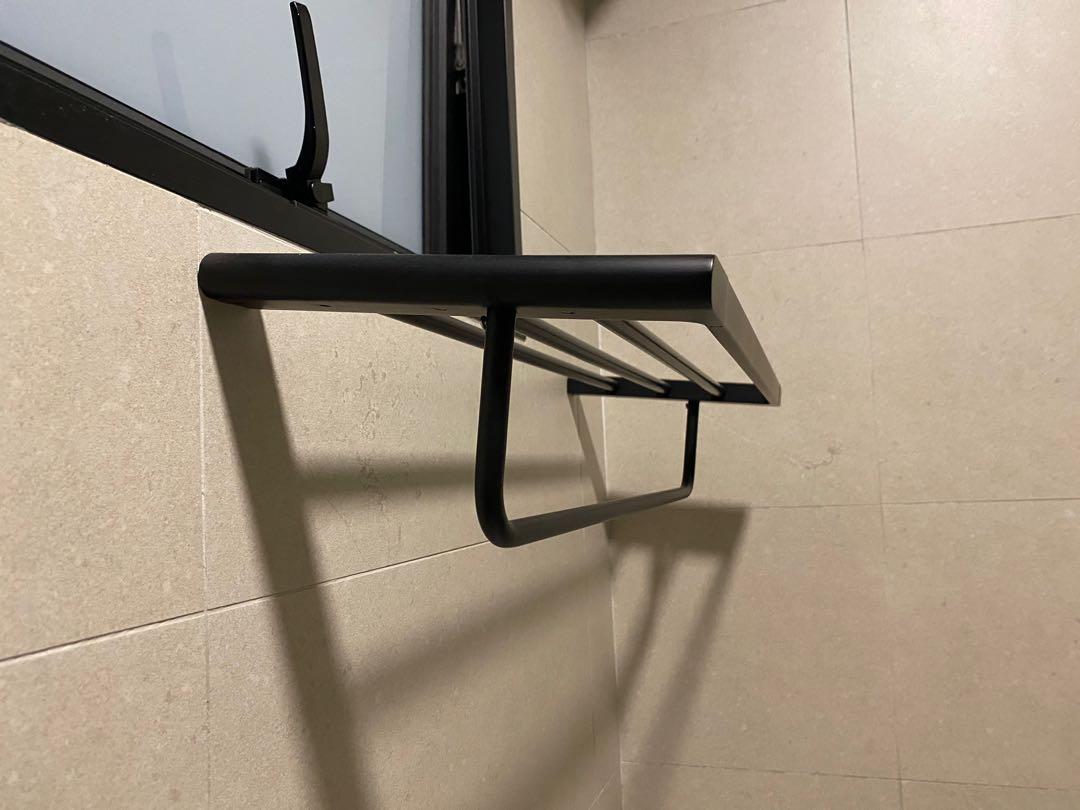 Black toilet fittings x 2 sets of 4 items, Furniture & Home Living