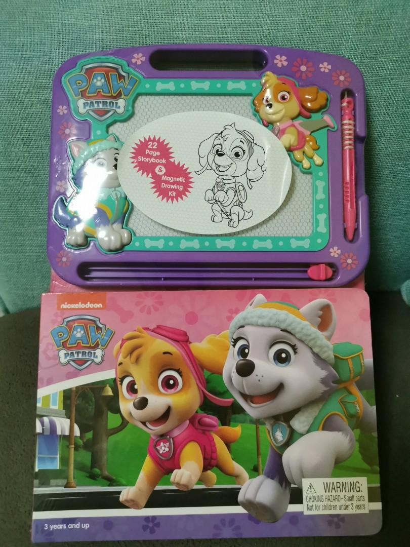 galning grave Grundig BN: paw patrol book with magnetic drawing kit, Everything Else on Carousell