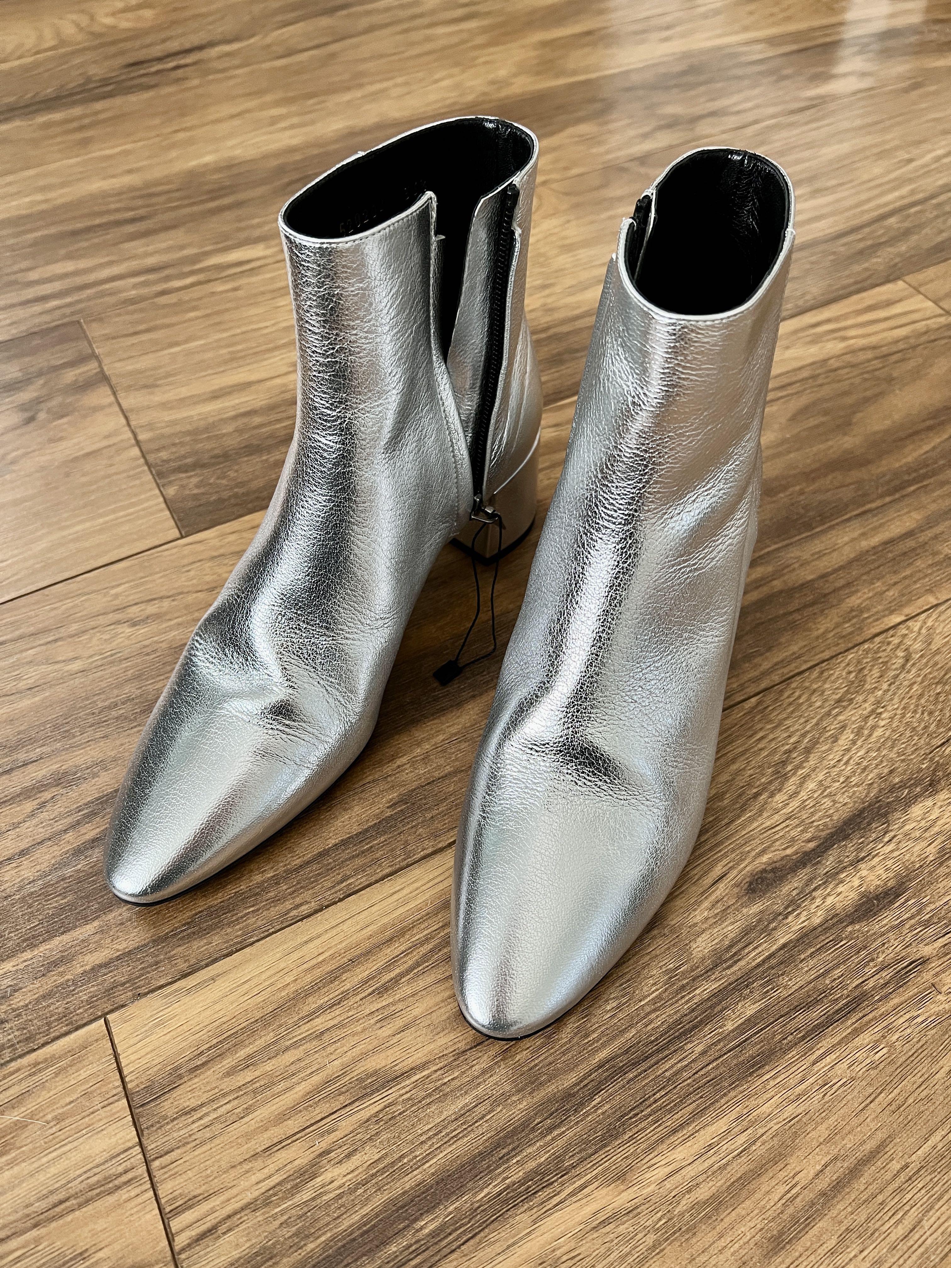 Ysl silver sales boots